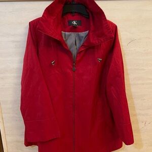 Calvin Klein Women's Bold Red Full-Zip Jacket